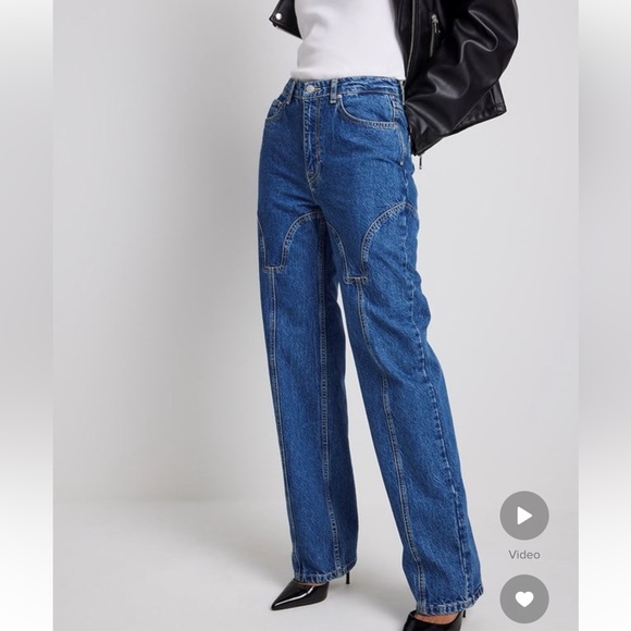 Na-kd seam detail denim - Picture 2 of 4